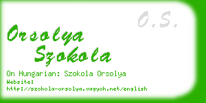 orsolya szokola business card